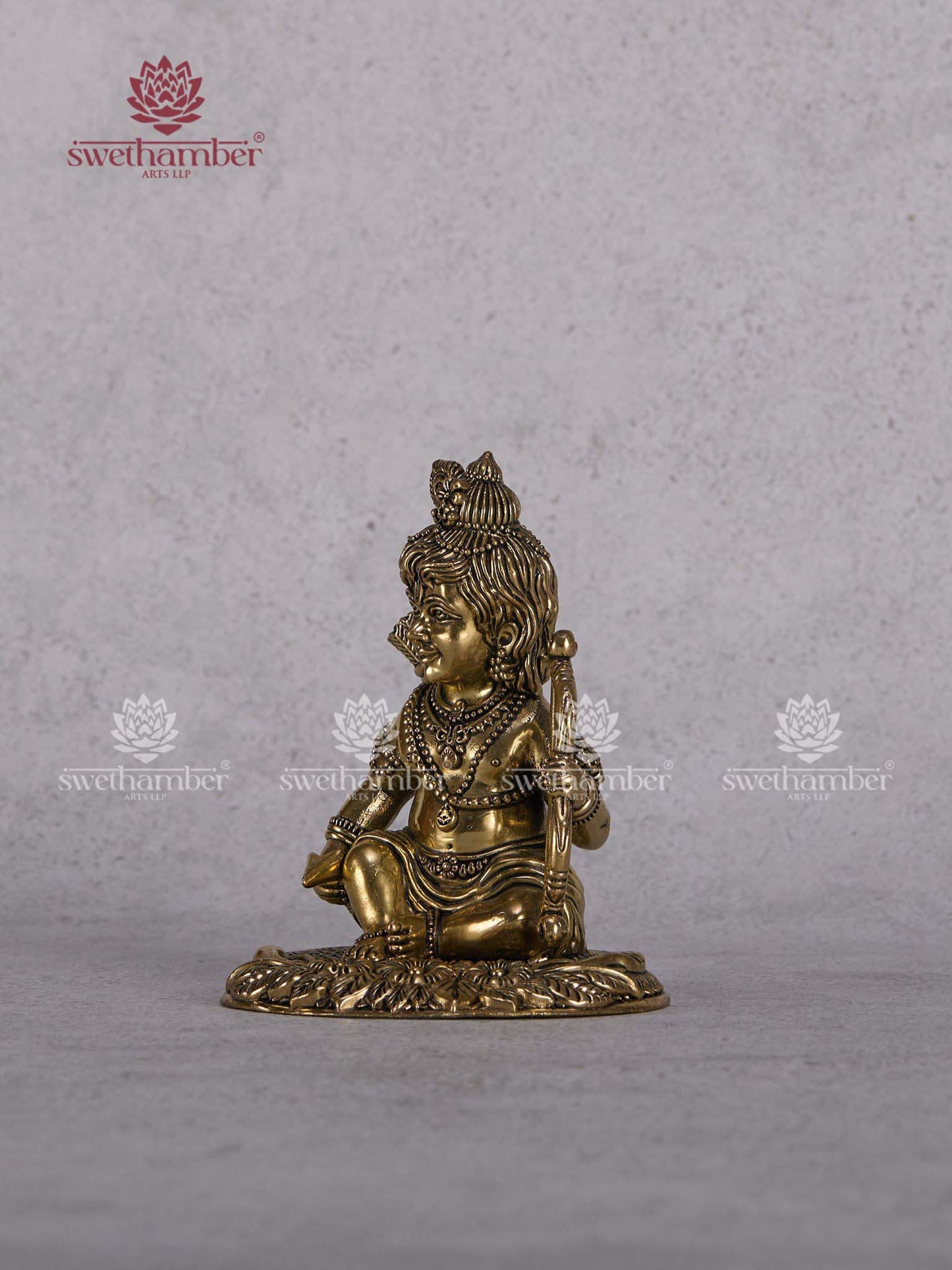 Brass Ram Lalla Idol – Divine Bal Ram Murti for Home Temple & Pooja