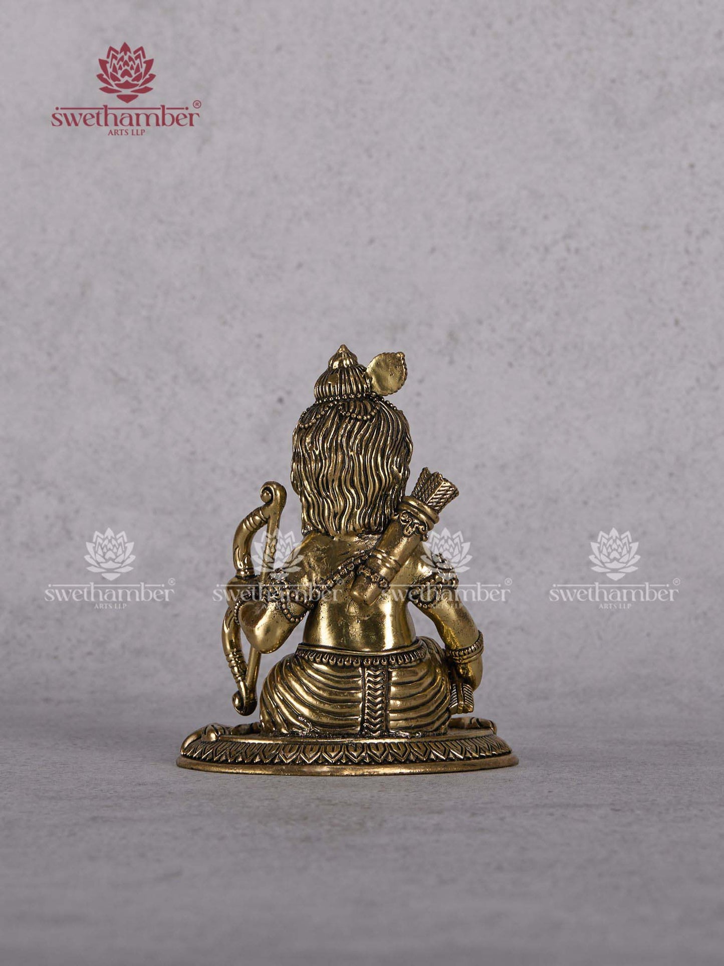 Brass Ram Lalla Idol – Divine Bal Ram Murti for Home Temple & Pooja