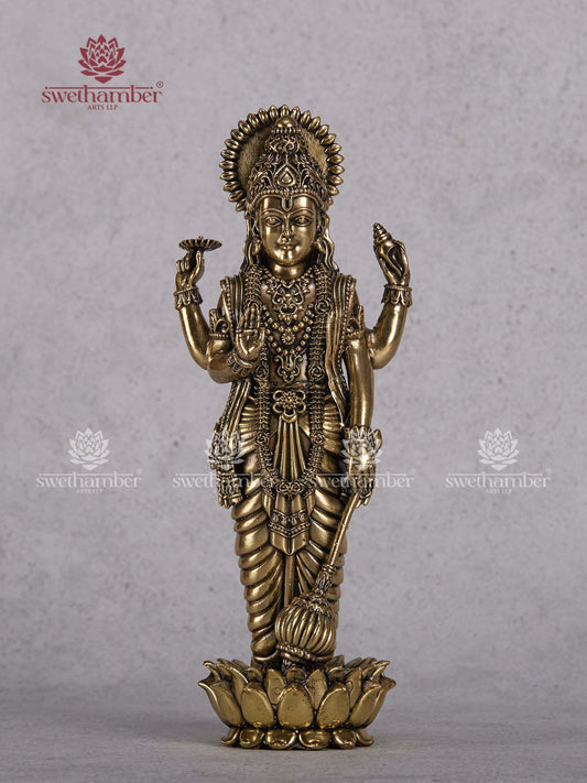 Traditional Standing Vishnu Idol without Sheshnag