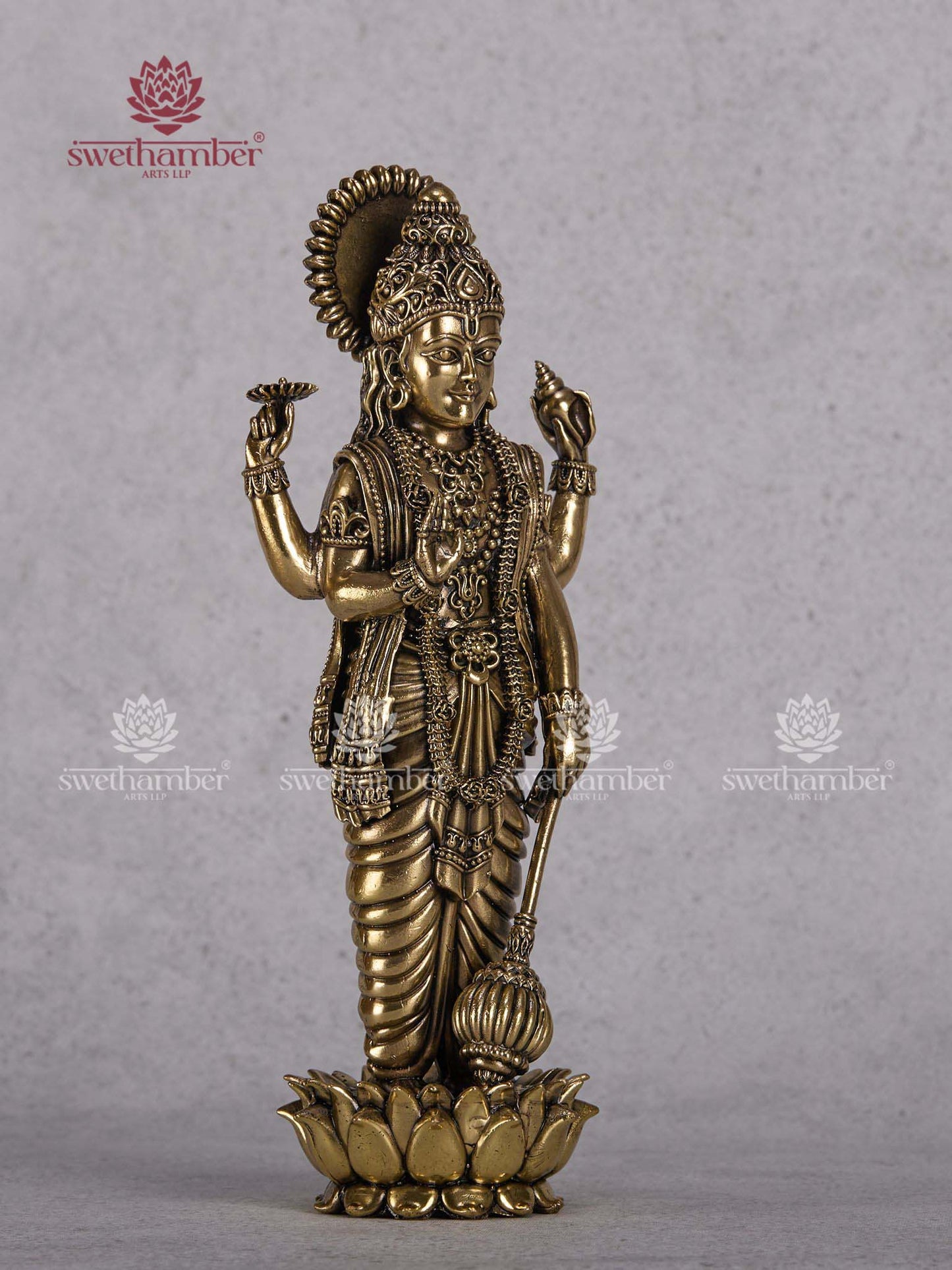 Traditional Standing Vishnu Idol without Sheshnag