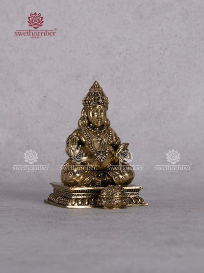 Brass Kuber Idol – God of Wealth Statue for Pooja Room, Vastu & Prosperity Home Décor