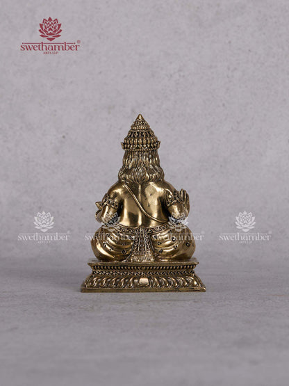 Brass Kuber Idol – God of Wealth Statue for Pooja Room, Vastu & Prosperity Home Décor