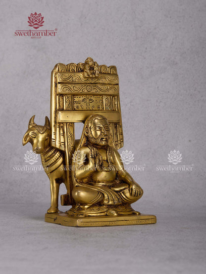Sri Raghavendra Swamy Brindavan Statue in Pure Brass