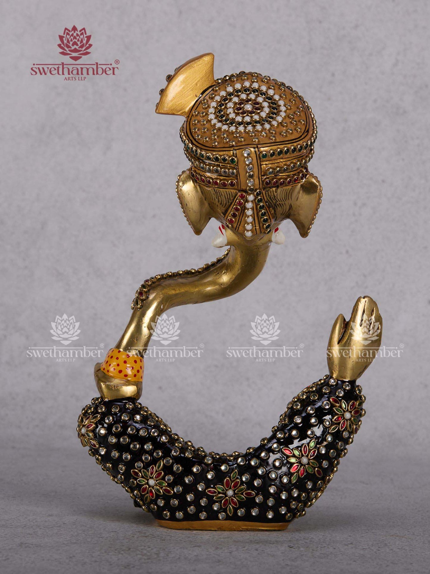 Modern Pagadi Ganesh Idol – Designer Brass Ganesha Statue for Home Decor