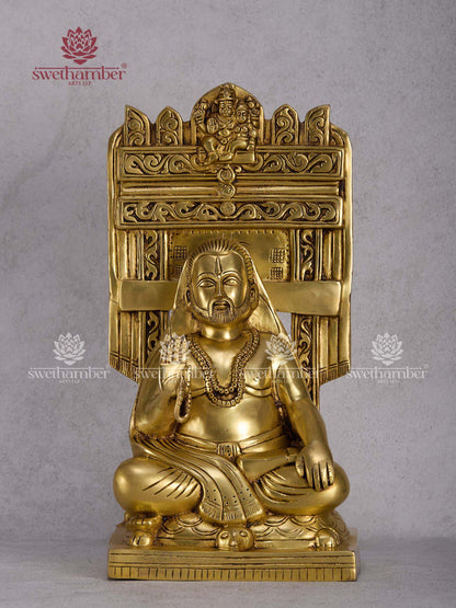 Guru Raghavendra Brass Statue – Spiritual Blessing Idol for Home & Office