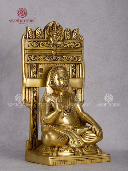 Guru Raghavendra Brass Statue – Spiritual Blessing Idol for Home & Office