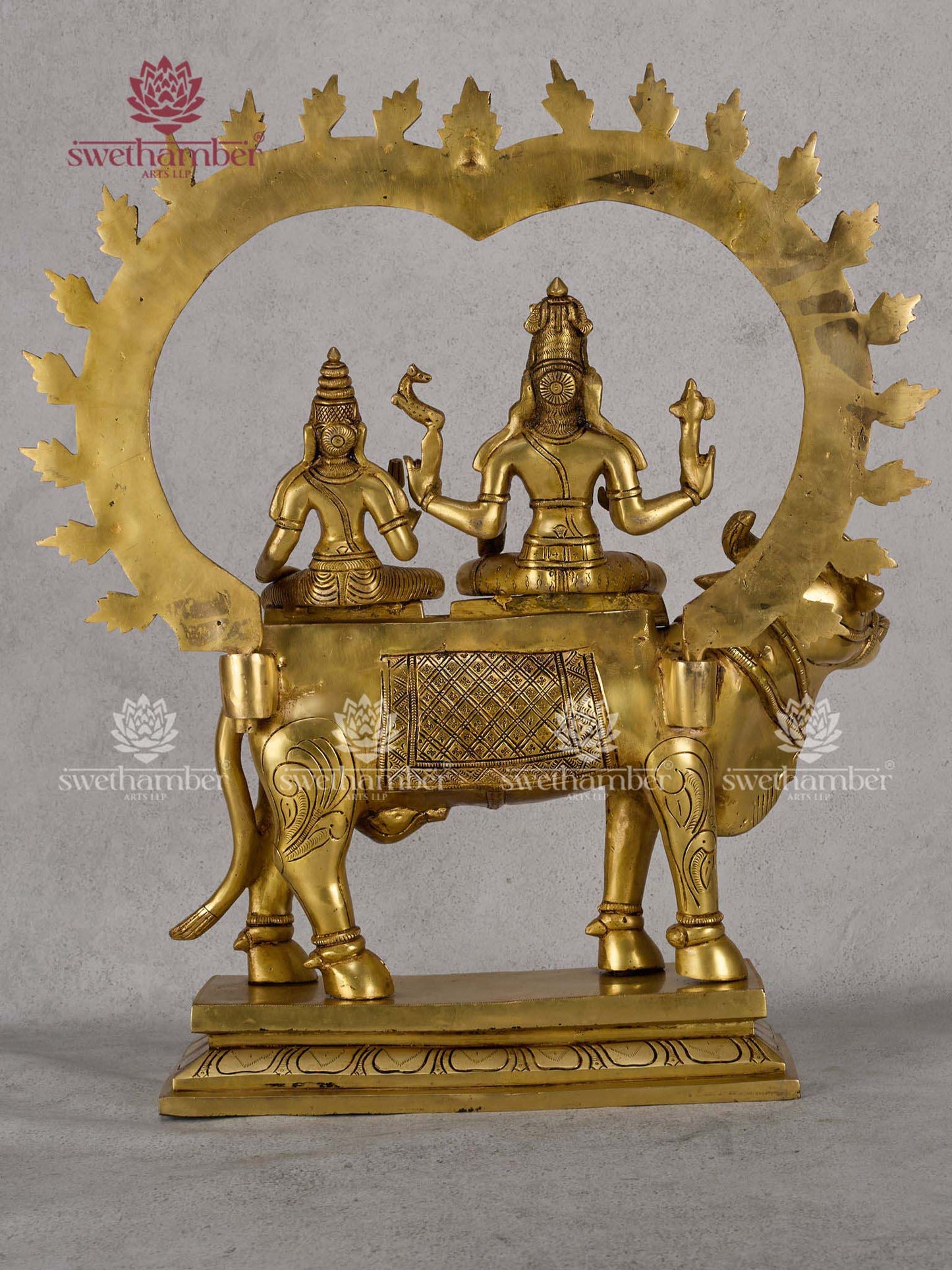 Mahadev Parvati on Nandi Murti – Auspicious Home Temple Décor