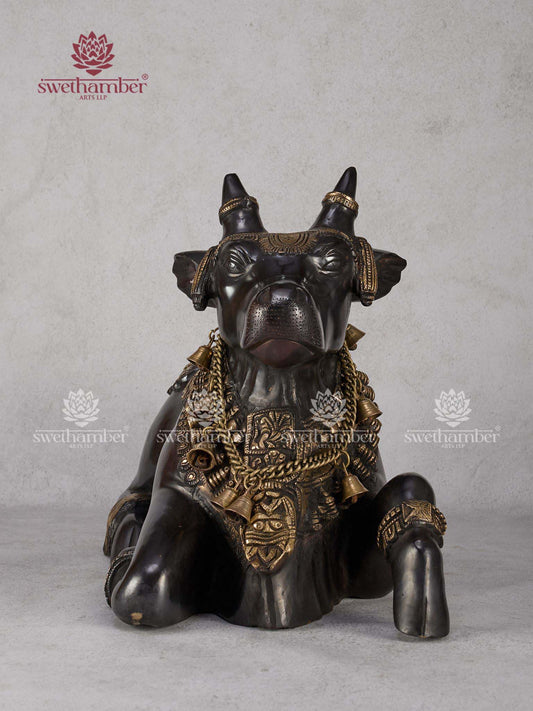 Premium Nandi Maharaj Murti – Brass Puja Idol