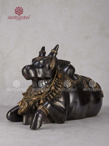 Premium Nandi Maharaj Murti – Brass Puja Idol