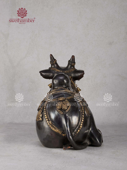 Premium Nandi Maharaj Murti – Brass Puja Idol