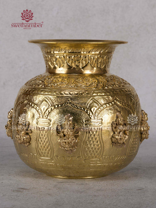 Premium Brass Ashtalakshmi Kalasam for Varalakshmi Vratham