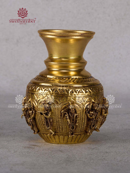 Handcrafted Brass Dasavatara Kalash for Pooja & Vastu