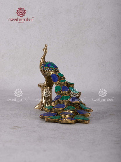 Decorative  Brass Peacock Showpiece