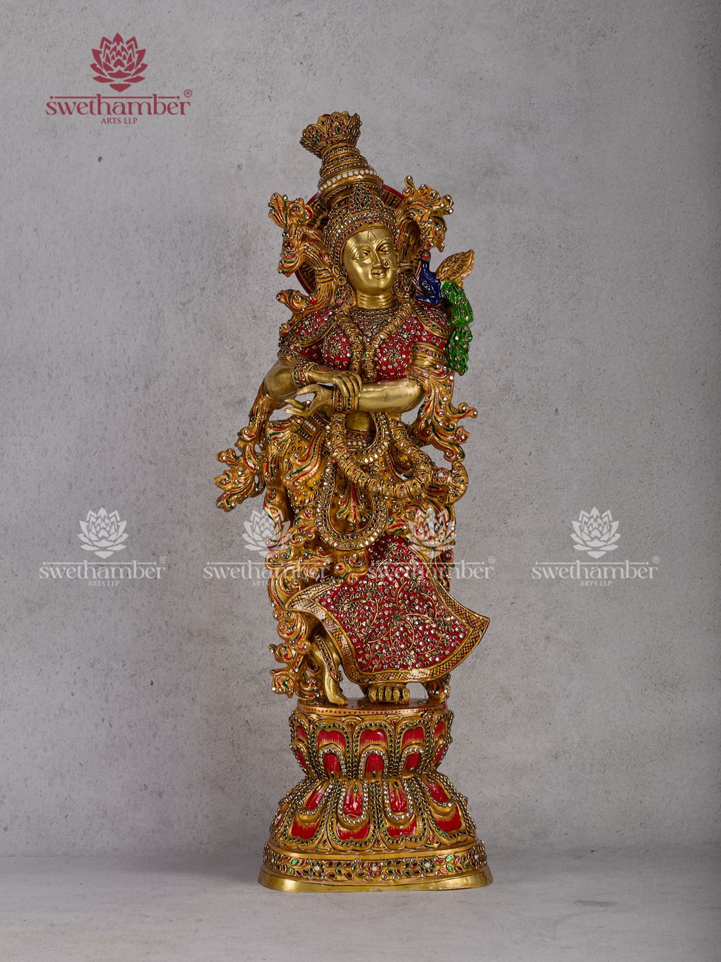 Goddess Radha Brass Idol – Divine Murti for Home Temple & Spiritual Décor