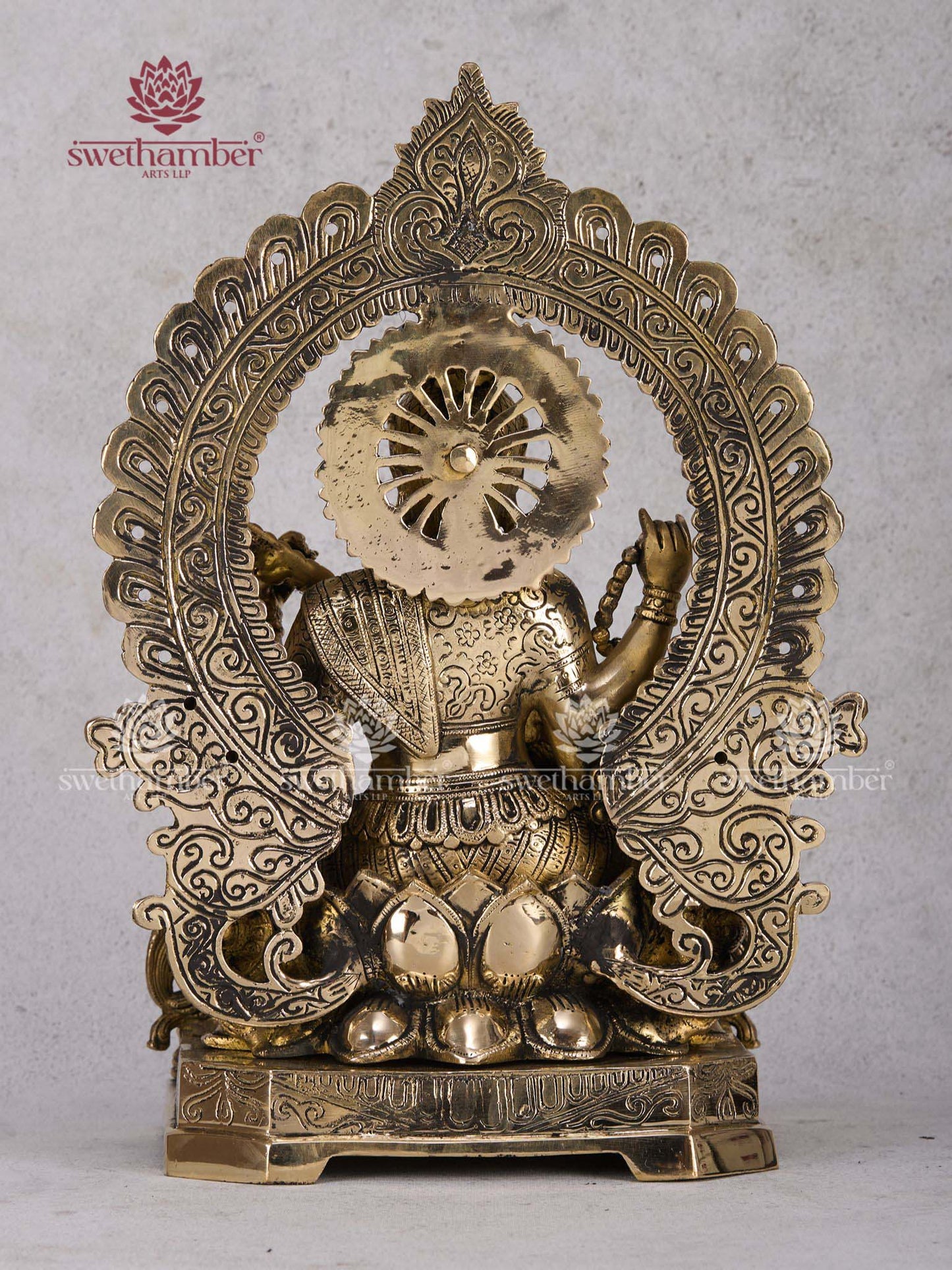 Saraswathi Brass Murti for Pooja Room & Vastu Decor