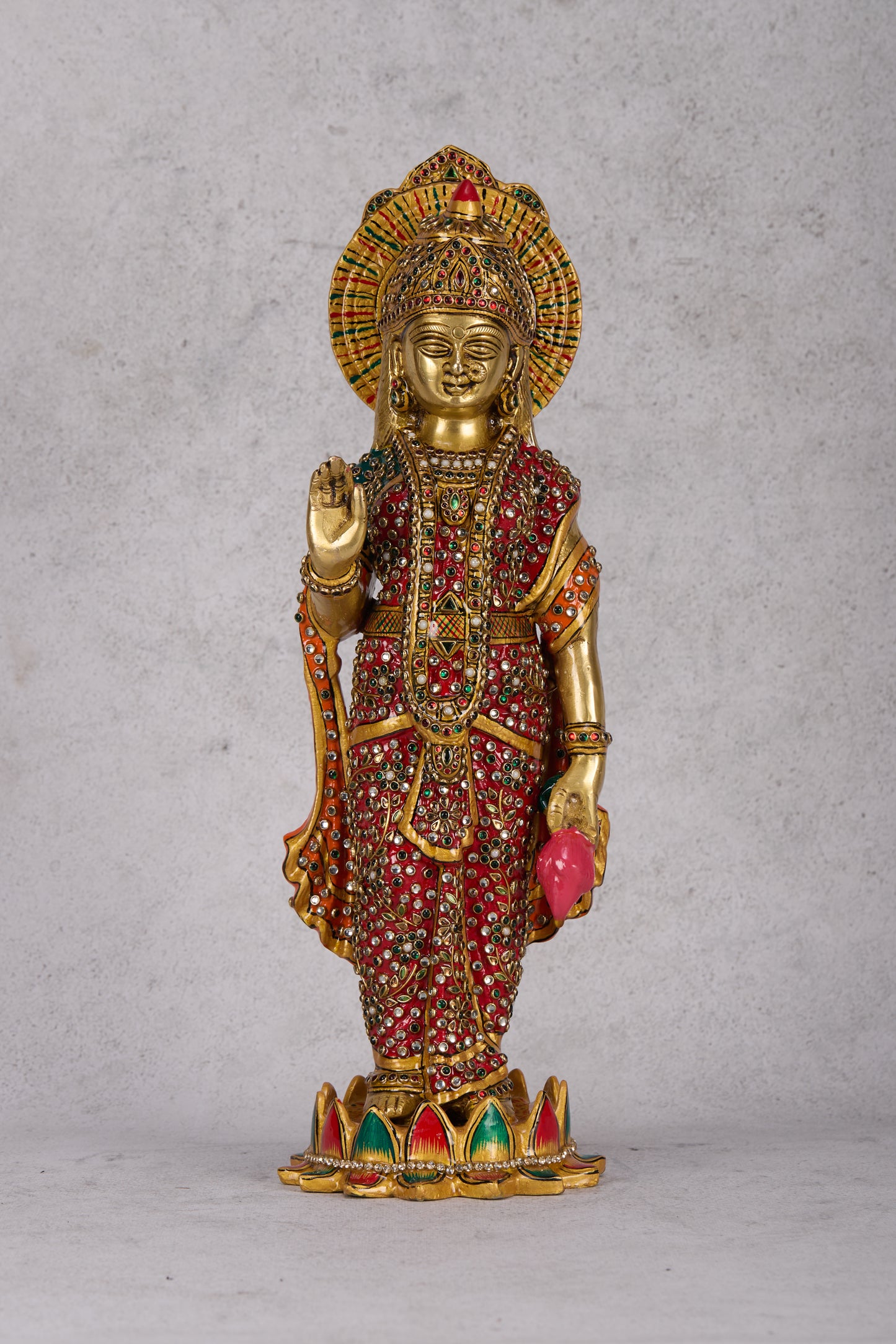 Ram Darbar Brass Idol – Lord Rama, Sita, Lakshman & Hanuman Statue for Home Temple