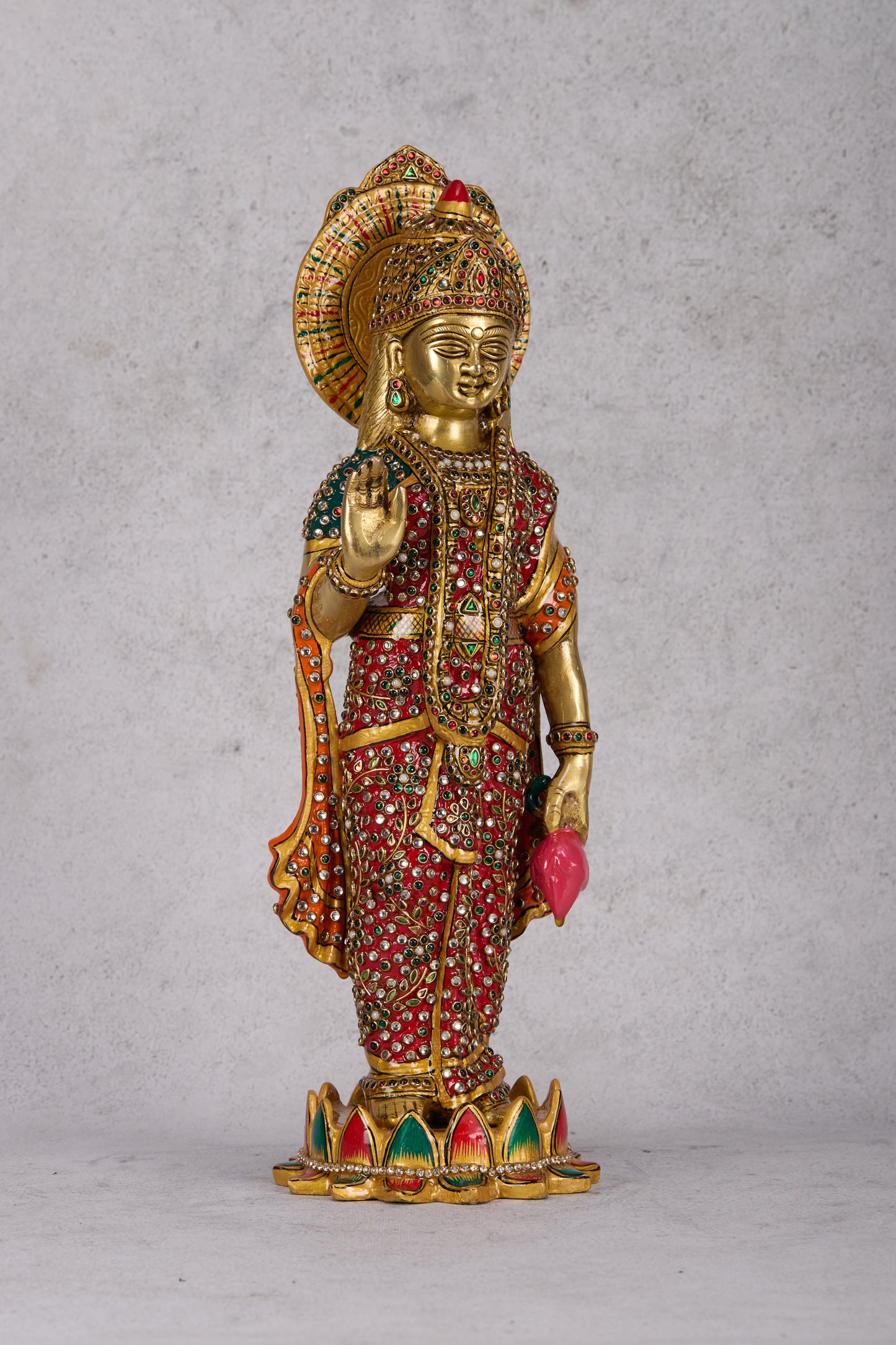 Ram Darbar Brass Idol – Lord Rama, Sita, Lakshman & Hanuman Statue for Home Temple