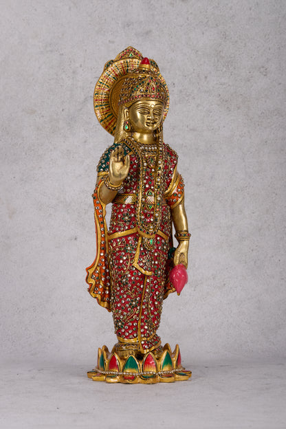 Ram Darbar Brass Idol – Lord Rama, Sita, Lakshman & Hanuman Statue for Home Temple