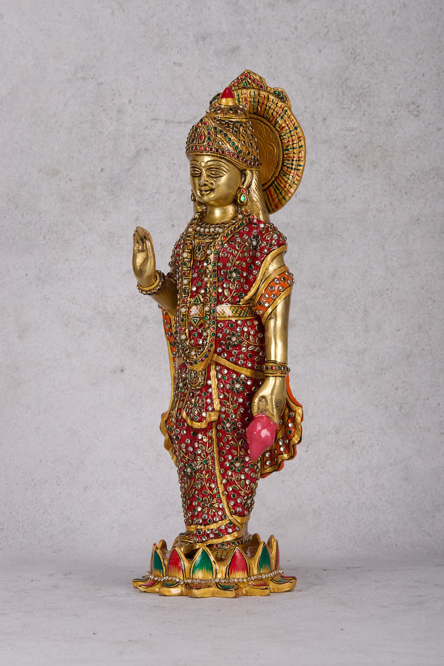 Ram Darbar Brass Idol – Lord Rama, Sita, Lakshman & Hanuman Statue for Home Temple