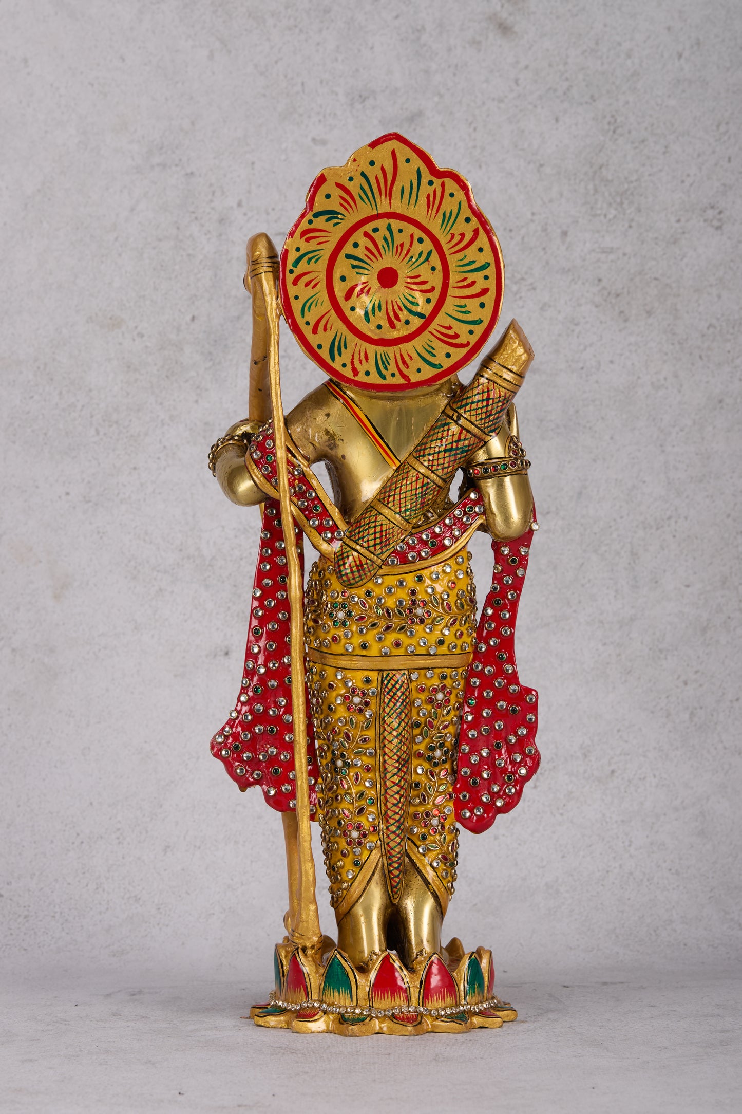 Ram Darbar Brass Idol – Lord Rama, Sita, Lakshman & Hanuman Statue for Home Temple