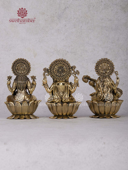 Divine Ganesh Laxmi Saraswati Pooja Set – Auspicious Gift Item