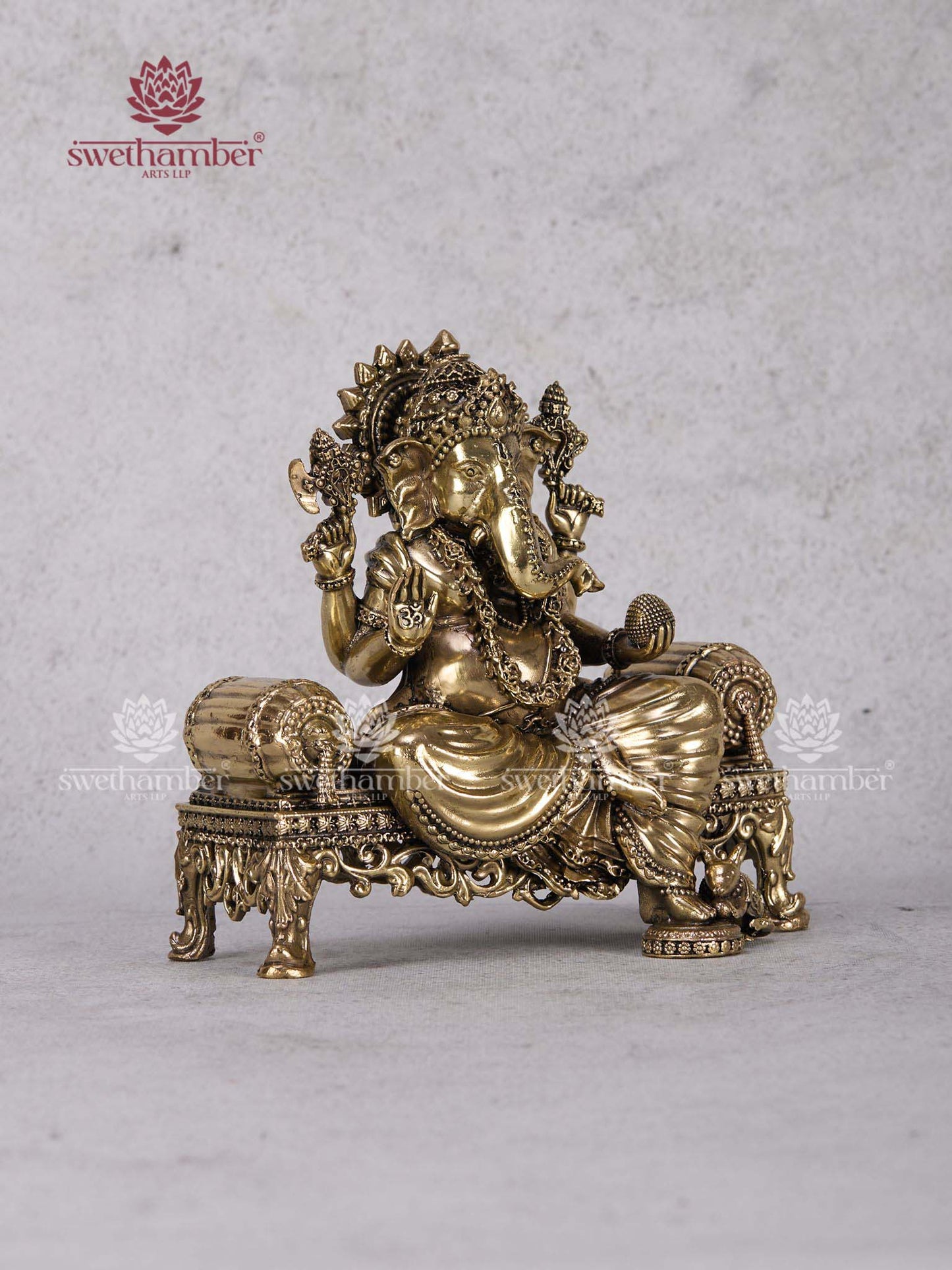Brass Ganesha Idol for Home Temple – Ganpati Murti for Pooja
