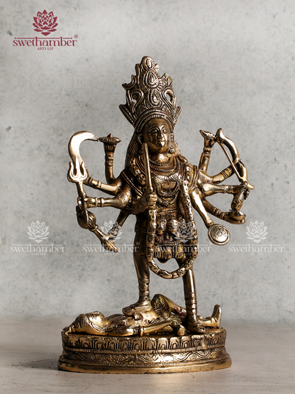 Antique Finish Goddess Kali Idol