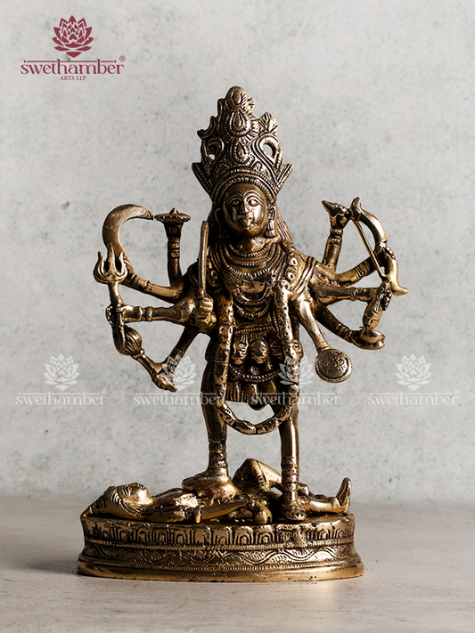 Antique Finish Goddess Kali Idol