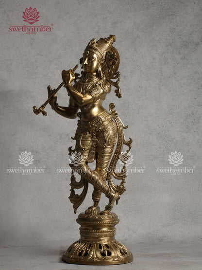 Bronze Lord Krishna statue