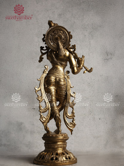 Bronze Lord Krishna statue
