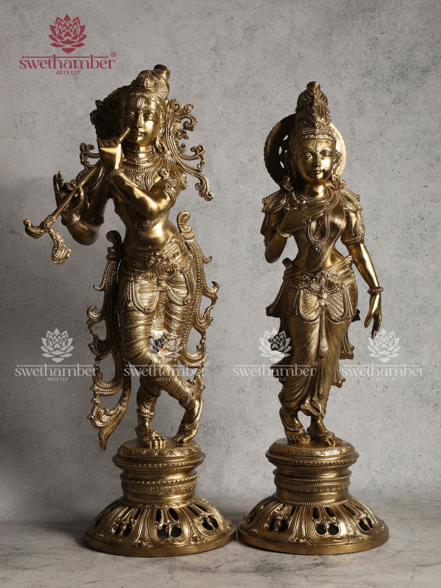 Bronze Radha Krishna Statue
