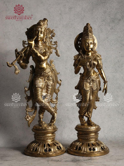 Bronze Radha Krishna Statue