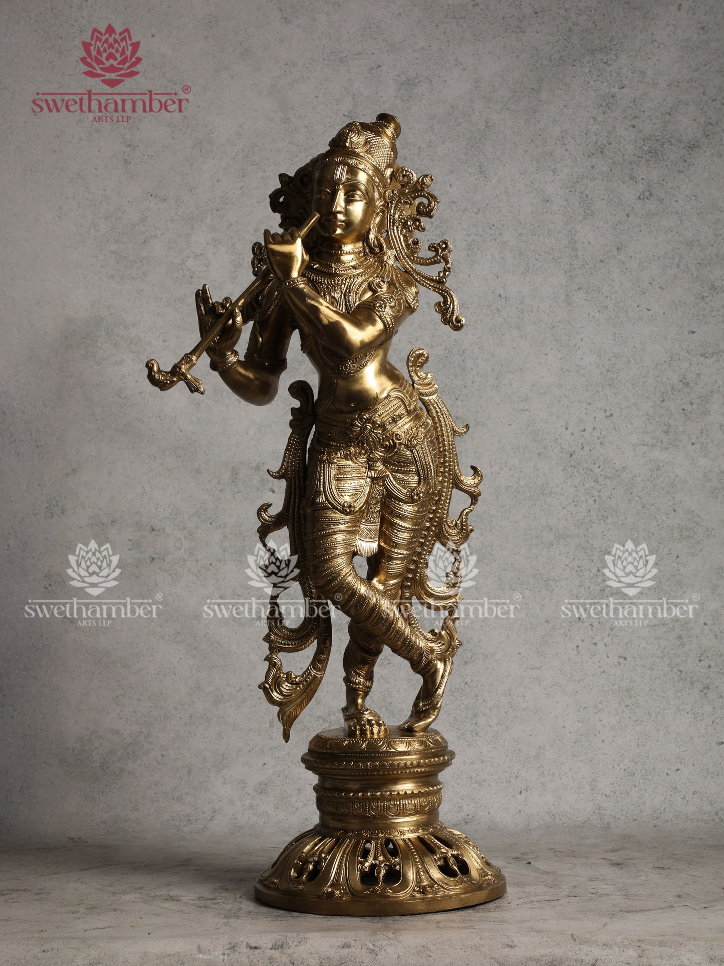Bronze Lord Krishna statue