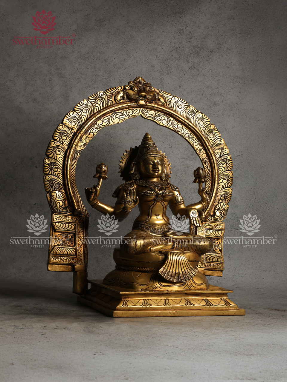 Traditional Brass Lakshmi Mata Statue – Goddess of Wealth