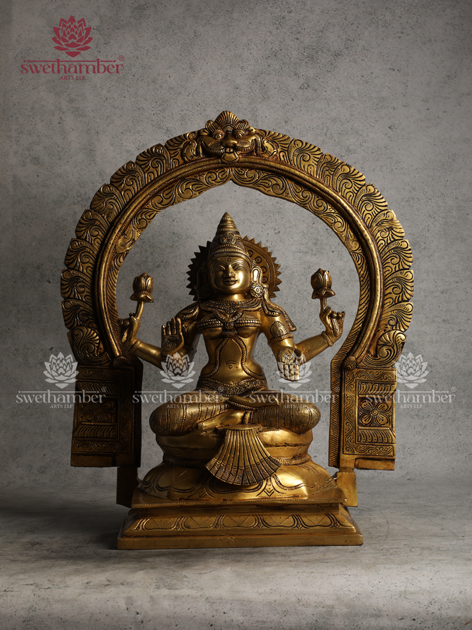 Traditional Brass Lakshmi Mata Statue – Goddess of Wealth