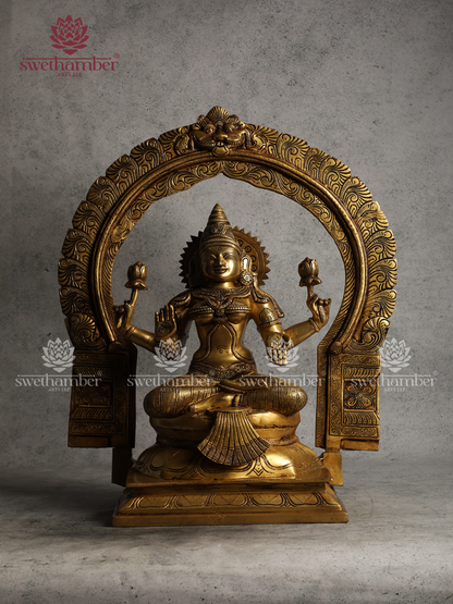 Traditional Brass Lakshmi Mata Statue – Goddess of Wealth