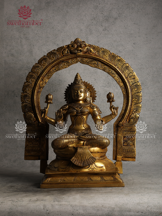 Traditional Brass Lakshmi Mata Statue – Goddess of Wealth