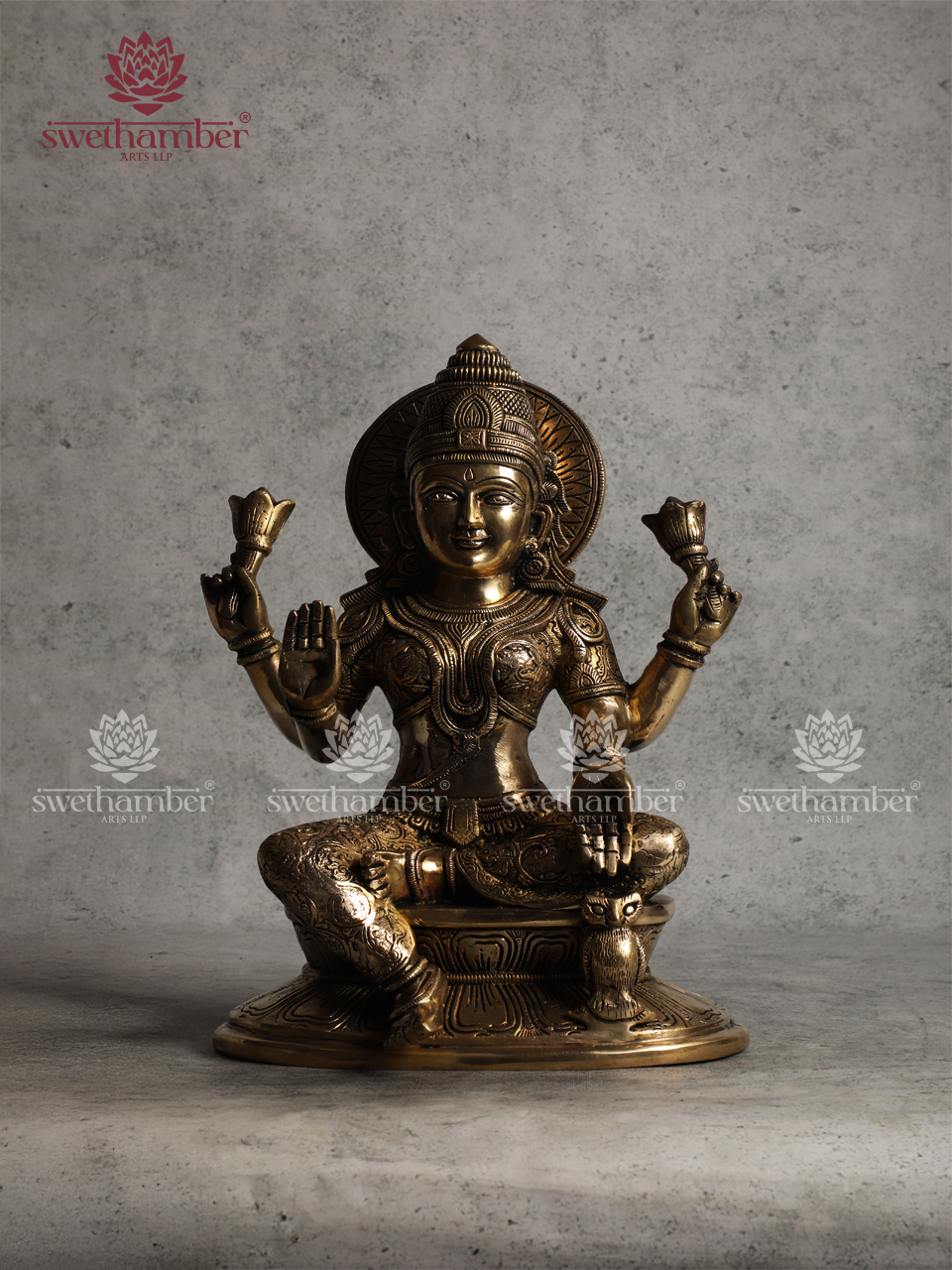 Traditional Brass Lakshmi Devi Statue