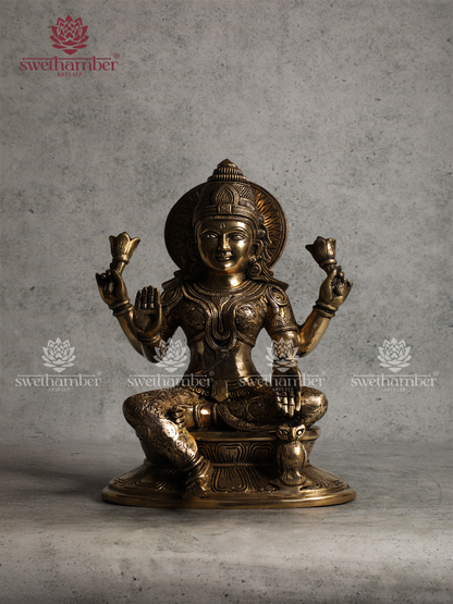 Traditional Brass Lakshmi Devi Statue