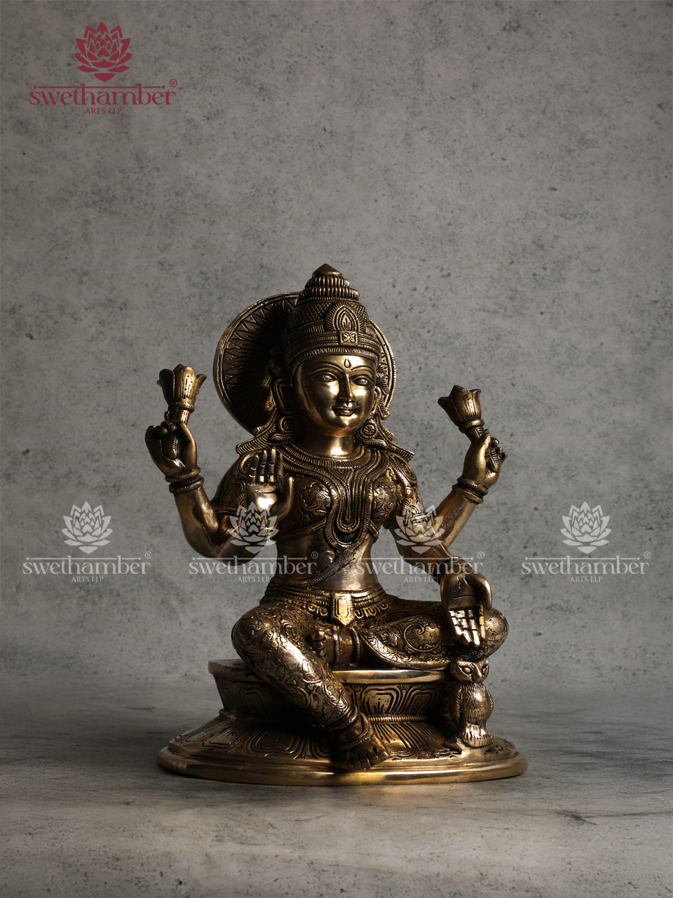 Traditional Brass Lakshmi Devi Statue