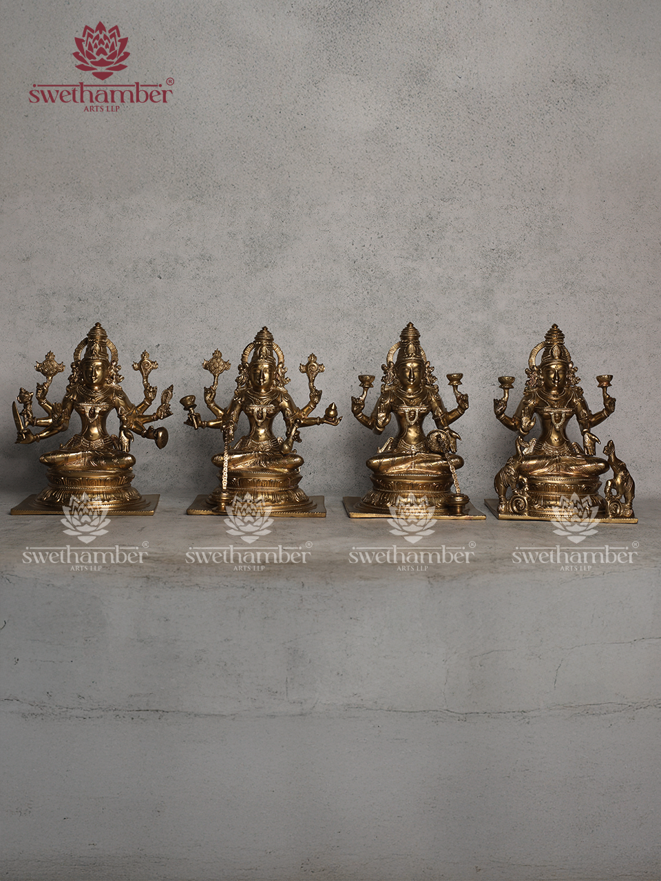 Bronze Asta Lakshmi Idols 11"