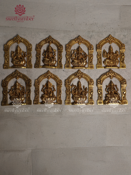 Brass AstaLakshmi Mahashakti Wall Decor / Main Door / Pooja Room