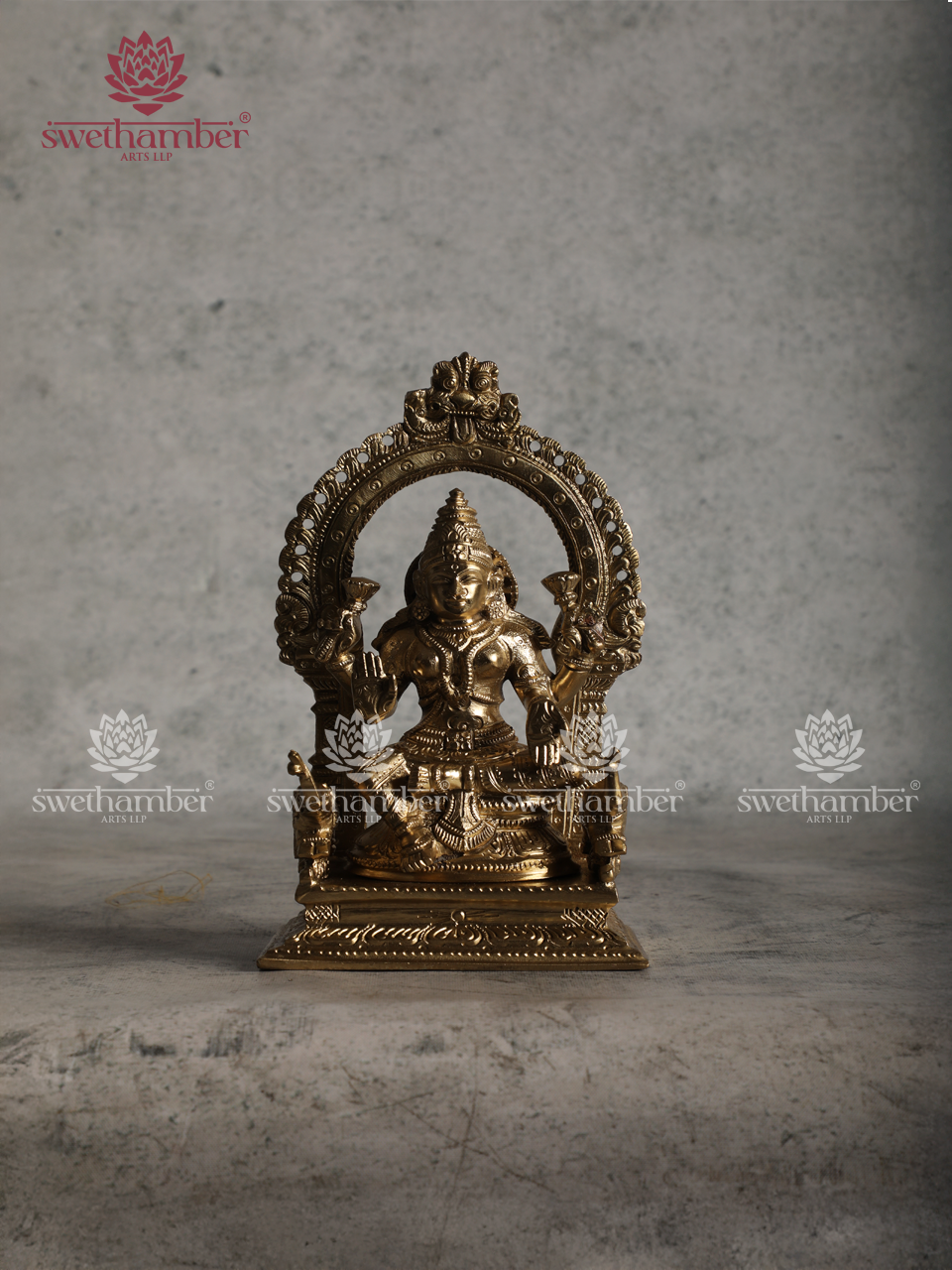 Divine Goddess Laxmi  Bronze Idol 8"