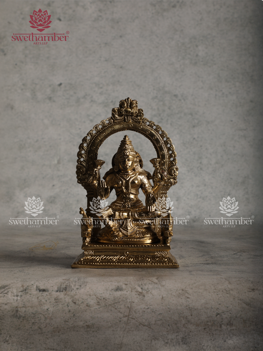 Divine Goddess Laxmi  Bronze Idol 8"