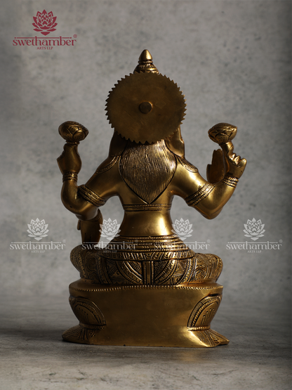 Brass Lakshmi on Lotus