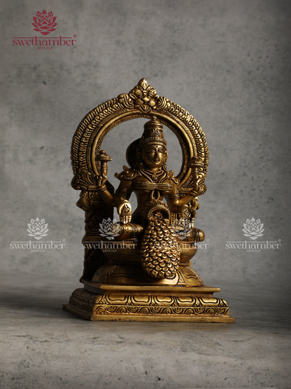 Traditional Brass Lakshmi Mata Statue – Goddess of Wealth