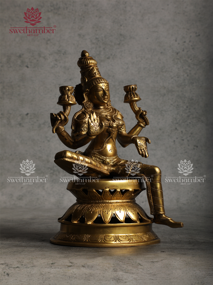 Brass Lakshmi Mata Statue – Goddess of Wealth