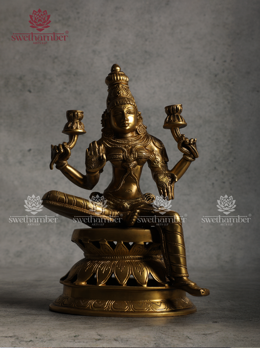 Brass Lakshmi Mata Statue – Goddess of Wealth