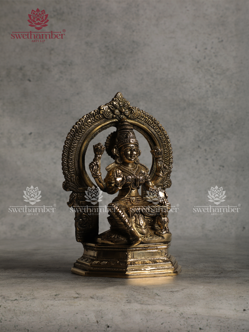 Antique Finish Brass Lakshmi Devi Idol