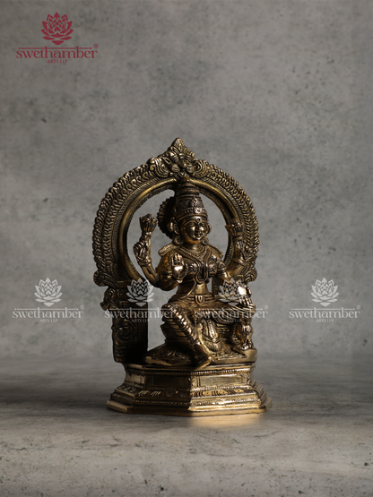 Antique Finish Brass Lakshmi Devi Idol